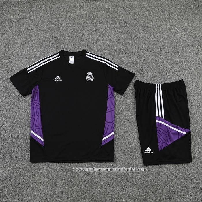 Fato de Treino
 Real Madrid 2022-2023 Manga Curta
 Preto
 y Purpura - Calcas Curta
